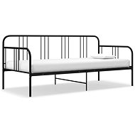 Rám rozkládací postele černý kovový 90 × 200 cm, 324749 - Bed