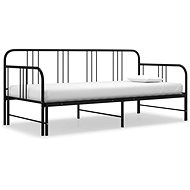 Frame for pull-out bed/sofa black metal 90 × 200 cm, 324752 - Bed
