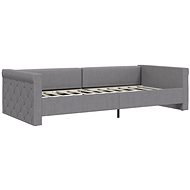 SHUMEE válenda s matrací a USB 90 × 200 cm, textil, světle šedá, 3080322 - Postel