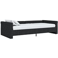 SHUMEE válenda s matrací a USB 90 × 200 cm, textil, černá, 3080324 - Postel