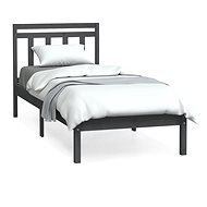 Rám postele šedý masivní dřevo 75 × 190 cm Small Single, 3100551 - Rám postele
