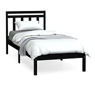 Rám postele černý masivní dřevo 90 × 190 cm Single, 3100558 - Rám postele