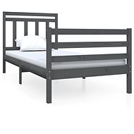 Rám postele šedý masivní dřevo 90 × 190 cm Single, 3100621 - Rám postele