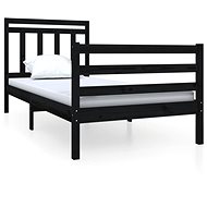 Rám postele černý masivní dřevo 90 × 190 cm Single, 3100623 - Rám postele