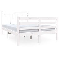 Rám postele bílý masivní dřevo 120 × 190 cm Small Double, 3100625 - Rám postele