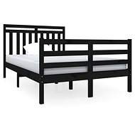 Rám postele černý masivní dřevo 120 × 190 cm Small Double, 3100628 - Rám postele