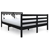 Rám postele černý masivní dřevo 135 × 190 cm Double, 3100633 - Rám postele