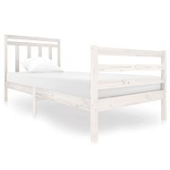 Rám postele bílý masivní dřevo 90 × 200 cm, 3100640 - Postel