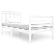 Rám postele bílý masivní dřevo 100 × 200 cm, 3100645 - Postel