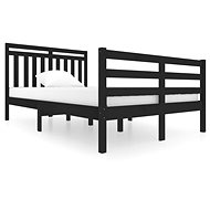 Rám postele černý masivní dřevo 120 × 200 cm, 3100653 - Postel