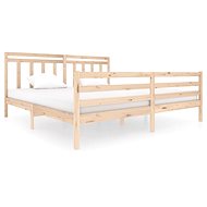 Rám postele masivní dřevo 200 × 200 cm, 3100674 - Postel