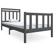 Rám postele šedý masivní dřevo 90 × 190 cm Single, 3100686 - Rám postele