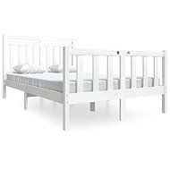 Rám postele bílý masivní dřevo 135 × 190 cm Double, 3100695 - Rám postele