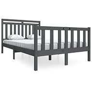 Rám postele šedý masivní dřevo 135 × 190 cm Double, 3100696 - Rám postele
