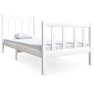 Rám postele bílý masivní dřevo 100 × 200 cm, 3100710 - Postel