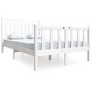 Rám postele bílý masivní dřevo 120 × 200 cm, 3100954 - Postel