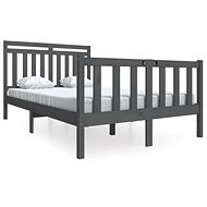 Rám postele šedý masivní dřevo 120 × 200 cm, 3100955 - Postel