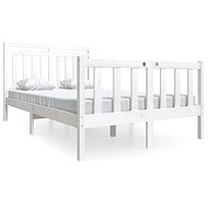 Rám postele bílý masivní dřevo 140 × 200 cm, 3100959 - Postel
