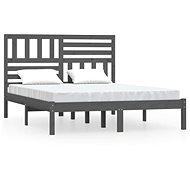 Rám postele šedý masivní borovice 150 × 200 cm King Size, 3101030 - Rám postele