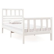 Rám postele bílý masivní dřevo 75 × 190 cm Small Single, 3101114 - Rám postele