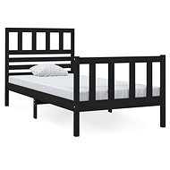 Rám postele černý masivní dřevo 75 × 190 cm Small Single, 3101117 - Rám postele