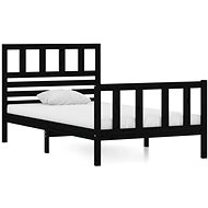 Rám postele černý masivní dřevo 90 × 190 cm Single, 3101122 - Rám postele