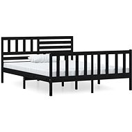 Rám postele černý masivní dřevo 120 × 190 cm Small Double, 3101127 - Rám postele