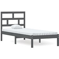 Rám postele šedý masivní dřevo 75 × 190 cm Small Single, 3101180 - Rám postele