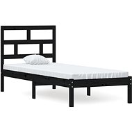 Rám postele černý masivní dřevo 75 × 190 cm Small Single, 3101182 - Rám postele