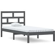 Rám postele šedý masivní dřevo 90 × 190 cm Single, 3101185 - Rám postele
