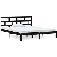 Rám postele černý masivní dřevo 120 × 190 cm Small Double, 3101192 - Rám postele