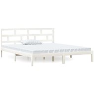 Rám postele bílý masivní dřevo 135 × 190 cm Double, 3101194 - Rám postele