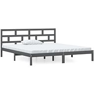 Rám postele šedý masivní borovice 140 × 190 cm, 3101200 - Rám postele