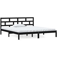 Rám postele černý masivní borovice 140 × 190 cm, 3101202 - Rám postele