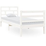 Rám postele bílý masivní dřevo 75 × 190 cm Small Single, 3101244 - Rám postele