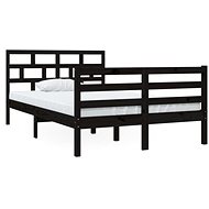 Rám postele černý masivní dřevo 120 × 190 cm Small Double, 3101257 - Rám postele