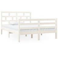 Rám postele bílý masivní dřevo 135 × 190 cm Double, 3101259 - Rám postele