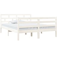 Rám postele bílý masivní borovice 140 × 190 cm, 3101264 - Rám postele
