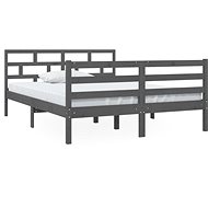 Rám postele šedý masivní borovice 140 × 190 cm, 3101265 - Rám postele