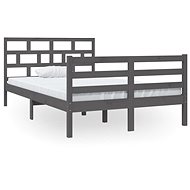 Rám postele šedý masivní borovice 120 × 200 cm, 3101280 - Postel