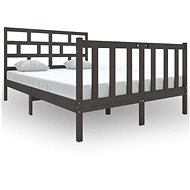 Rám postele šedý masivní borovice 140 × 190 cm, 3101330 - Rám postele