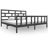 Rám postele šedý masivní borovice 200 × 200 cm, 3101370 - Postel