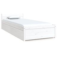 Rám postele se zásuvkami bílý 75 × 190 cm Small Single, 3103474 - Rám postele