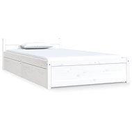 Bed frame with drawers white 90 × 200 cm, 3103484 - Bed