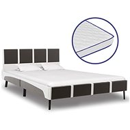 Bed with memory foam mattress artificial leather 140x200 cm - Bed