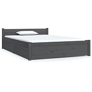 Rám postele se zásuvkami šedý 120 × 190 cm Small Double, 3103541 - Rám postele