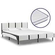 Bed with memory foam mattress artificial leather 180x200 cm - Bed