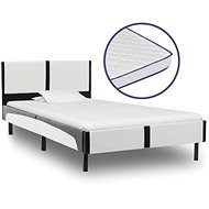 Bed with memory foam mattress artificial leather 90x200 cm - Bed