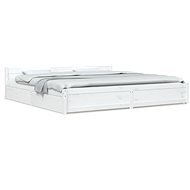 Rám postele se zásuvkami bílý 200 × 200 cm, 3103580 - Postel