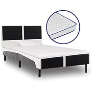 Bed with memory foam mattress artificial leather 90x200 cm - Bed